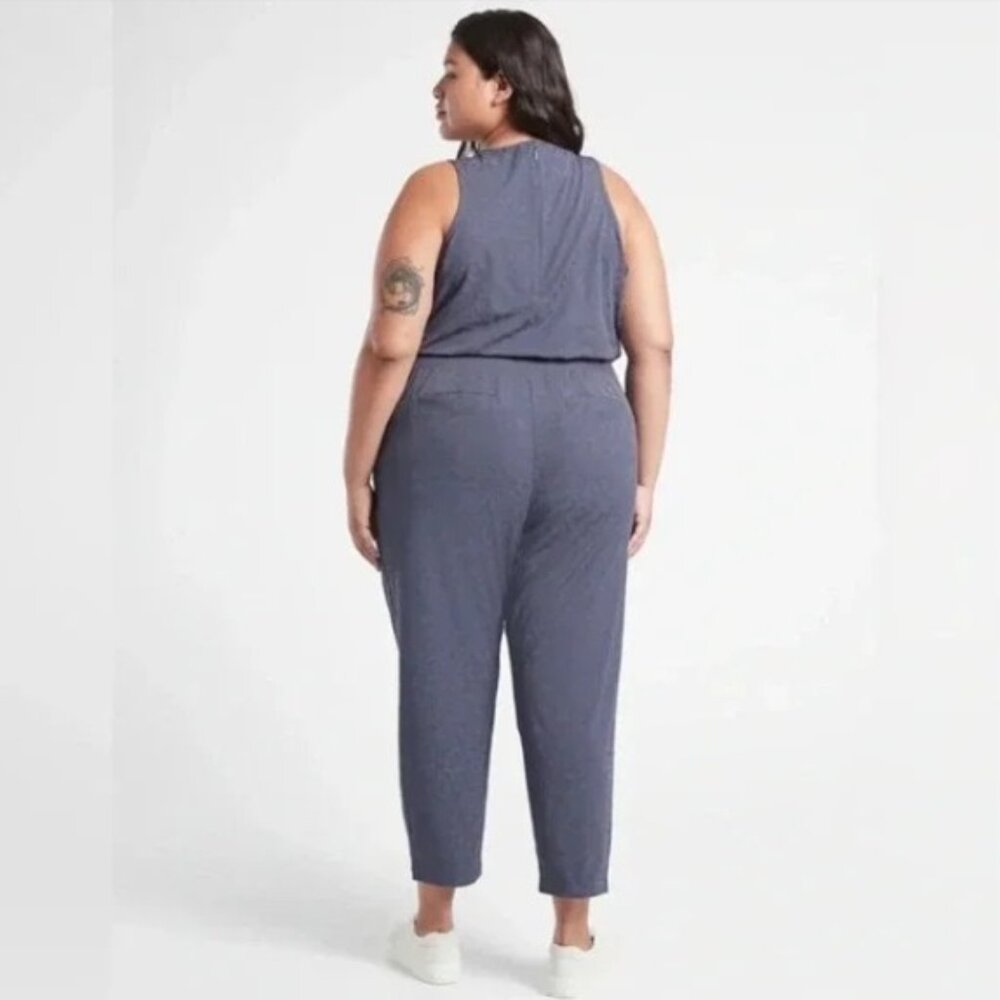 Athleta Brooklyn Textured Jumpsuit Size 20 - Picture 4 of 14